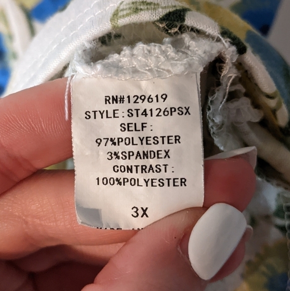 Lacey Prairie Multicolor Floral Short Sleeve Top from Siren Lily Women Size 3X - Picture 6 of 7